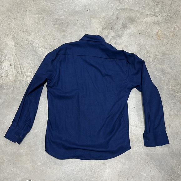 Navy blue wool button up shirt/jacket / size‎ M - Picture 6 of 11